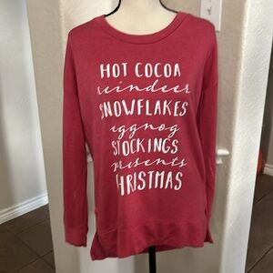 State of mine red holiday graphic pullover sweatshirt Size S